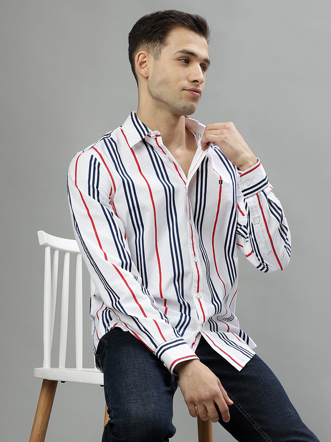 Iconic Multi Striped Regular Fit Shirt