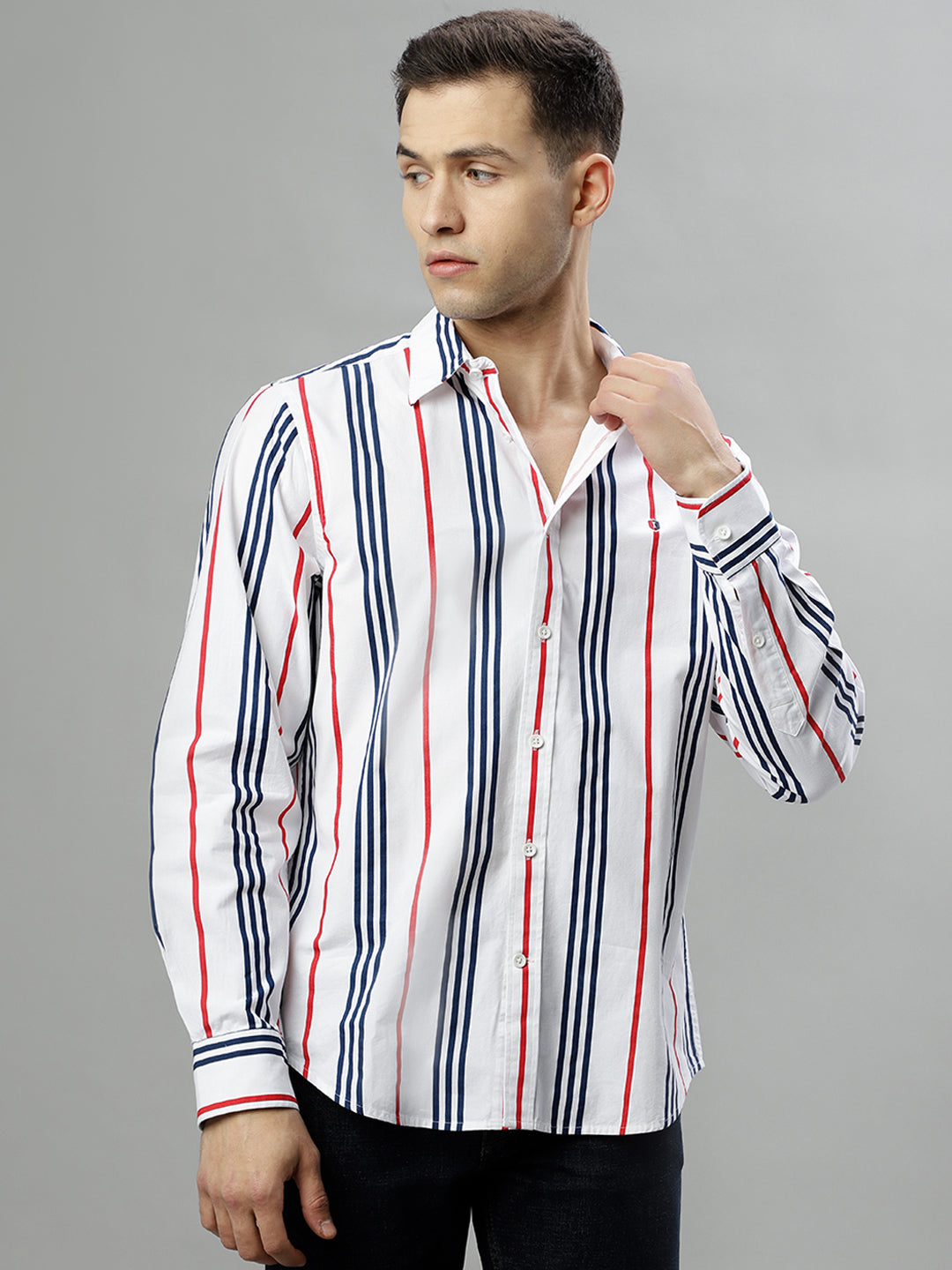 Iconic Multi Striped Regular Fit Shirt