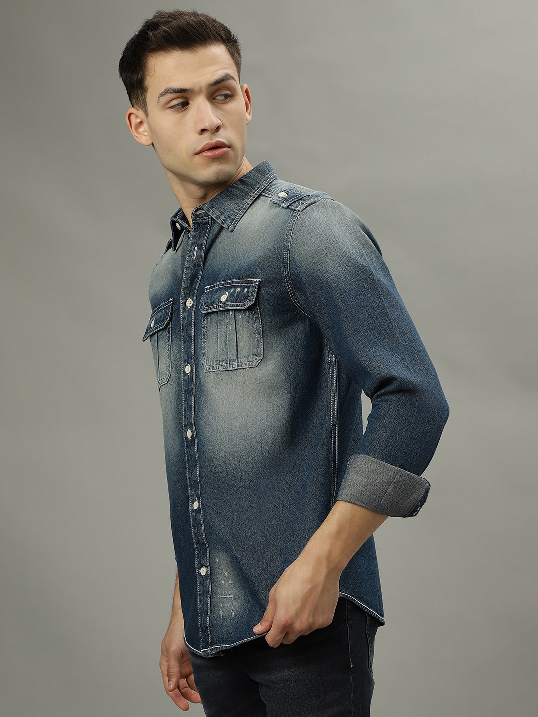 Iconic Blue Regular Fit Shirt