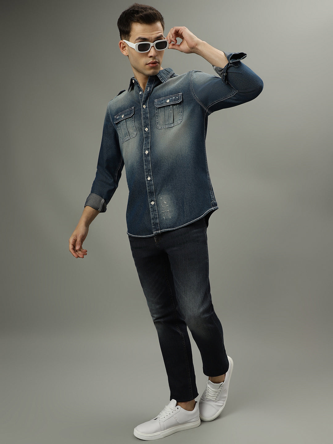 Iconic Blue Regular Fit Shirt
