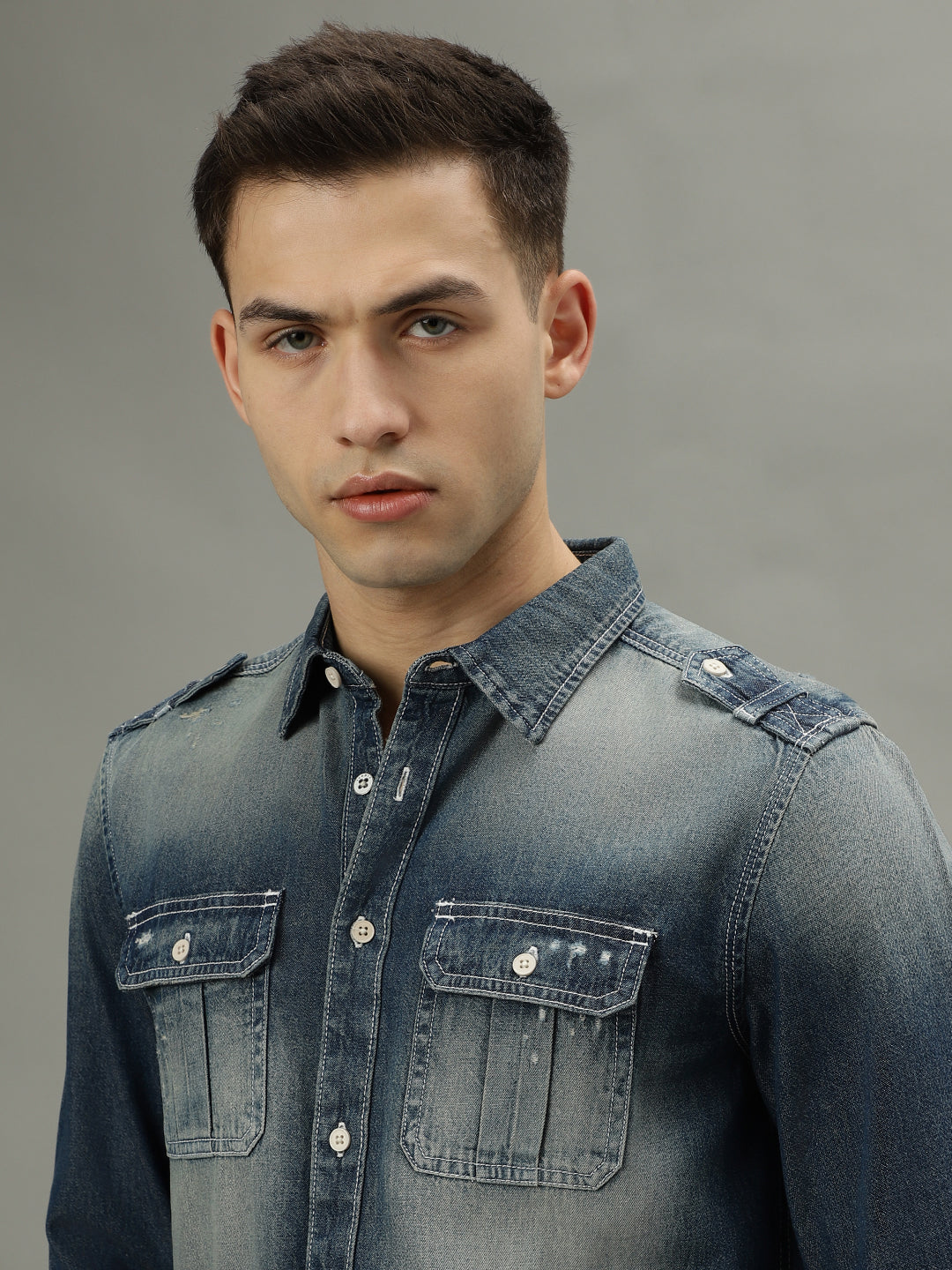 Iconic Blue Regular Fit Shirt