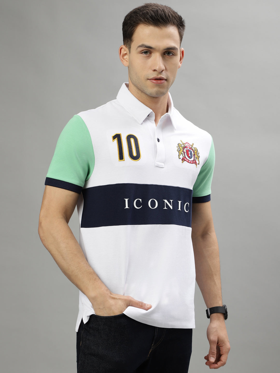 Iconic Multi Logo Regular Fit Polo T-Shirt