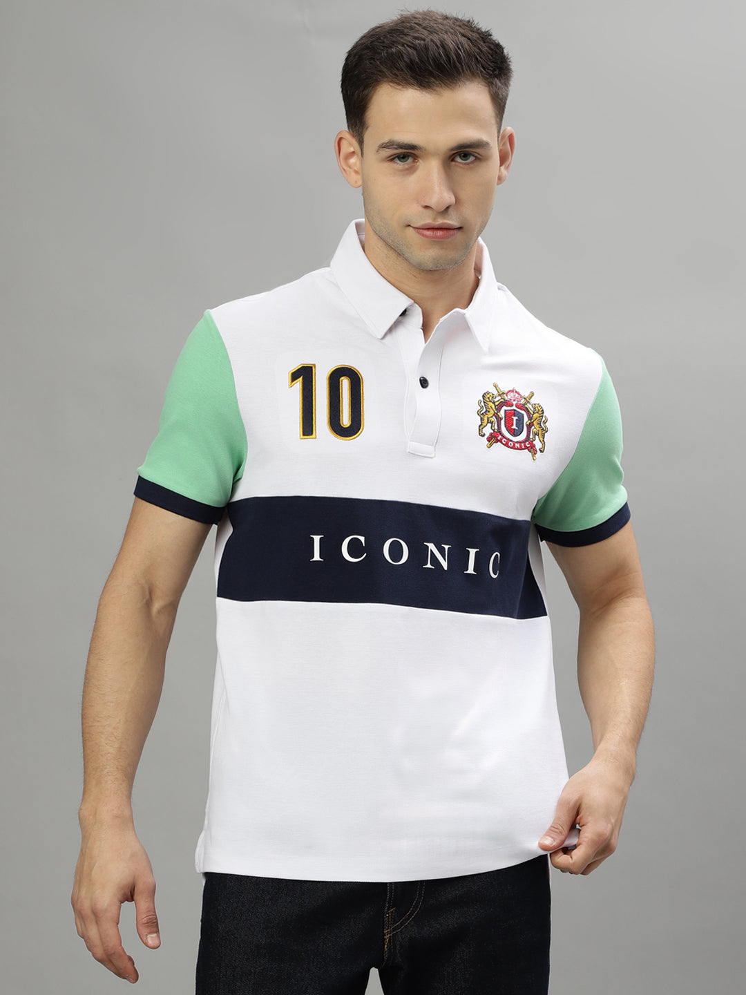 Iconic Multi Logo Regular Fit Polo T-Shirt