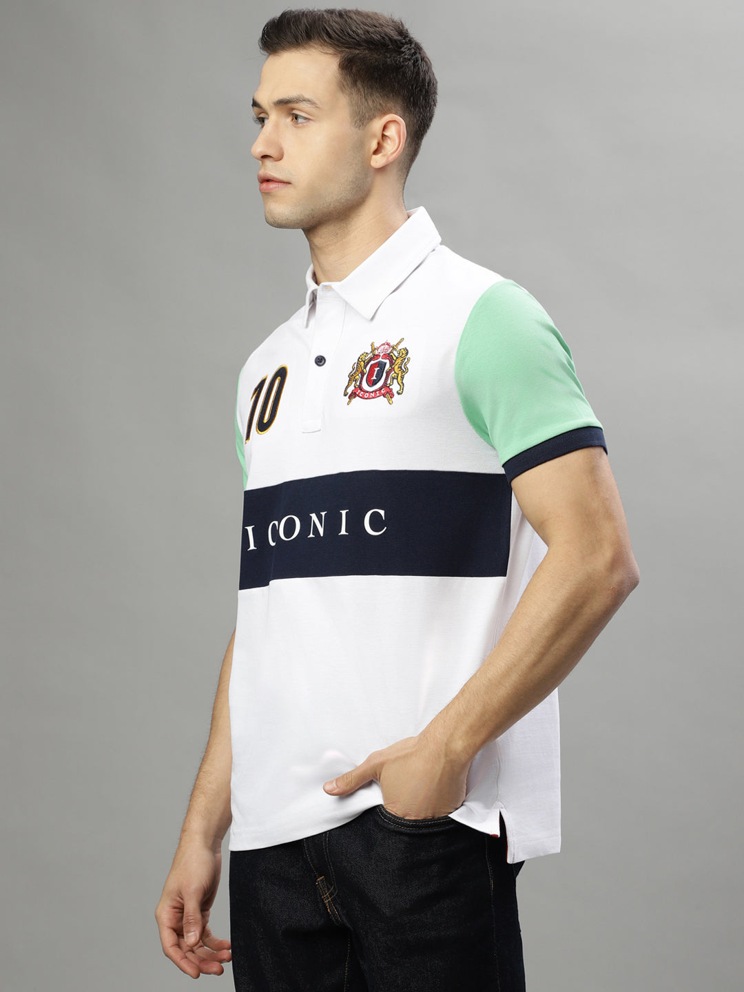 Iconic Multi Logo Regular Fit Polo T-Shirt
