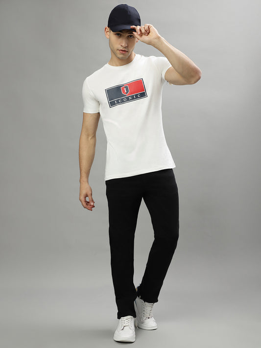 Iconic White Logo Regular Fit T-Shirt