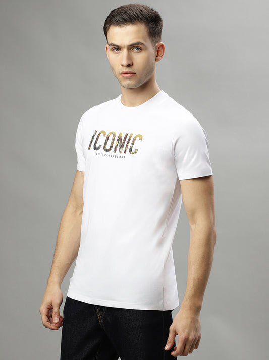 Iconic White Logo Regular Fit T-Shirt