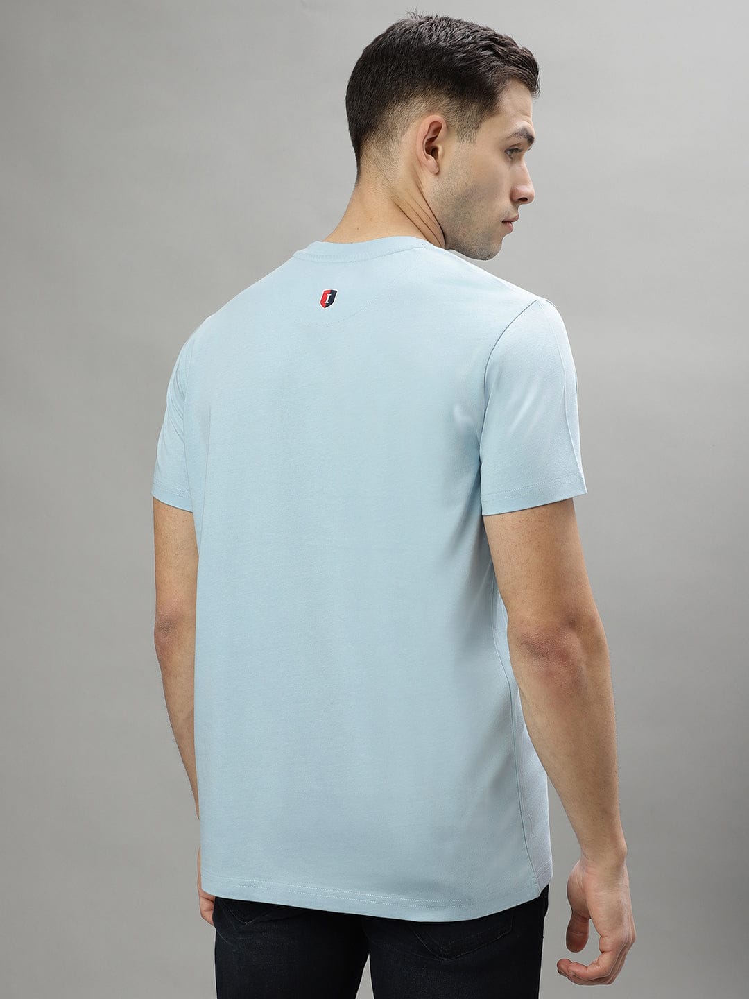 Iconic Men Blue Crew Neck Tshirt