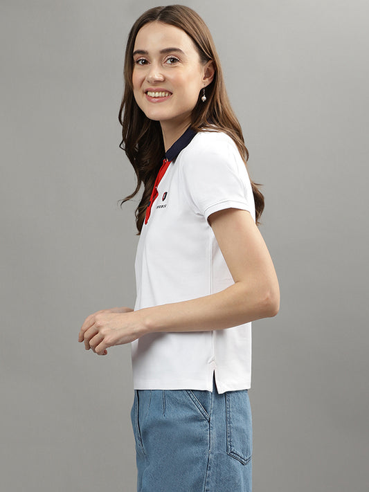 Iconic White Regular Fit Polo T-Shirt