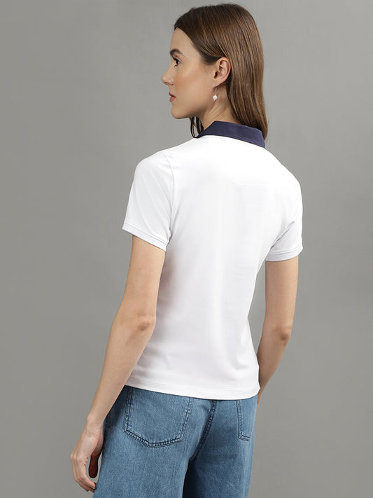 Iconic White Regular Fit Polo T-Shirt