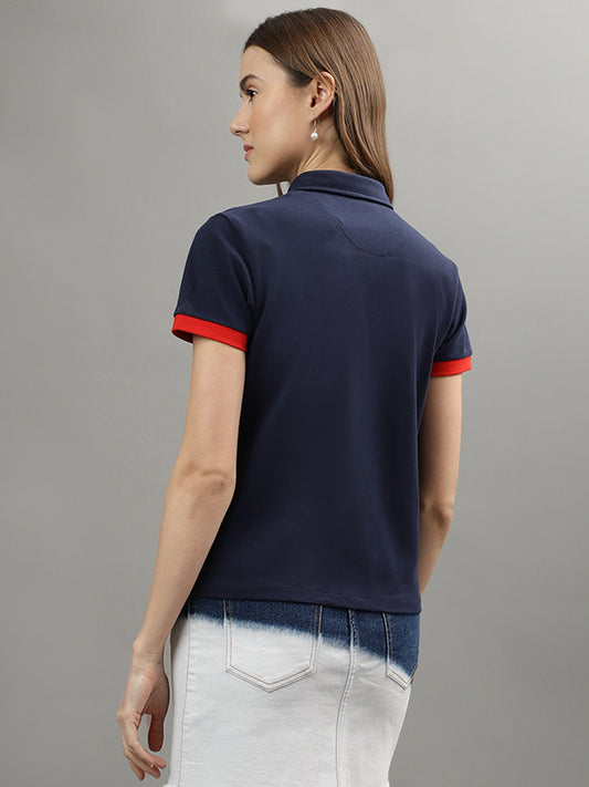 Iconic Navy Regular Fit Polo T-Shirt