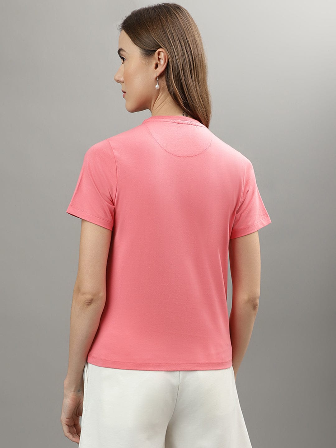 Iconic Women Beige Tshirt