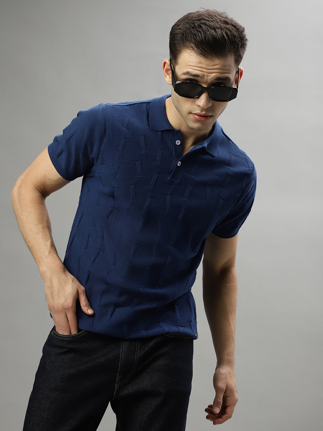 Iconic Navy Logo Regular Fit Polo T-Shirt