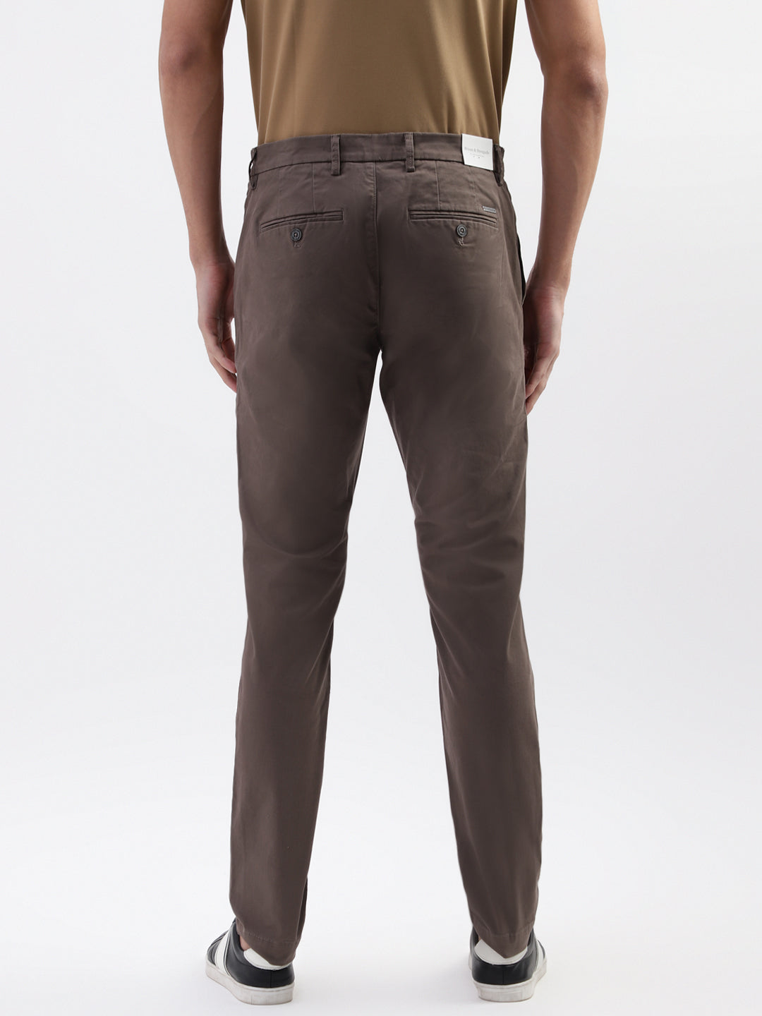 Bruun & Stengade Men Green Solid Slim Fit Trouser