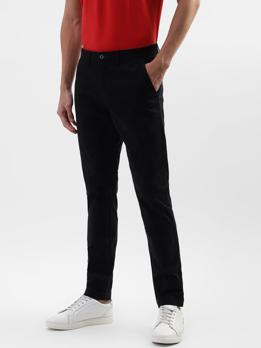 Bruun & Stengade Men Black Solid Slim Fit Trouser