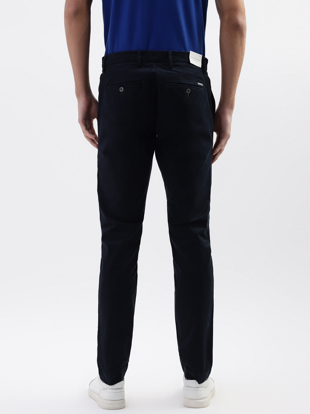 Bruun & Stengade Men Blue Solid Slim Fit Trouser