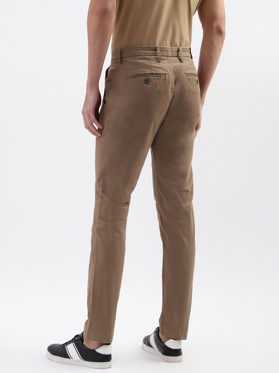 Bruun & Stengade Men Beige Solid Slim Fit Trouser