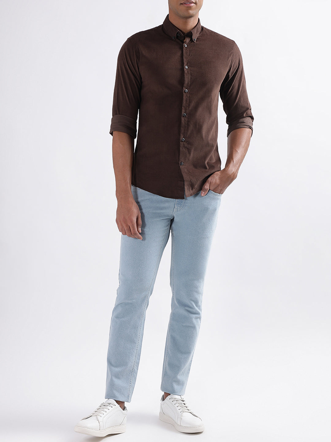 Lindbergh Brown Slim Fit Shirt