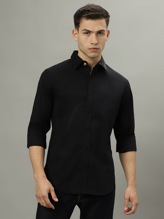 Iconic Black Regular Fit Shirt