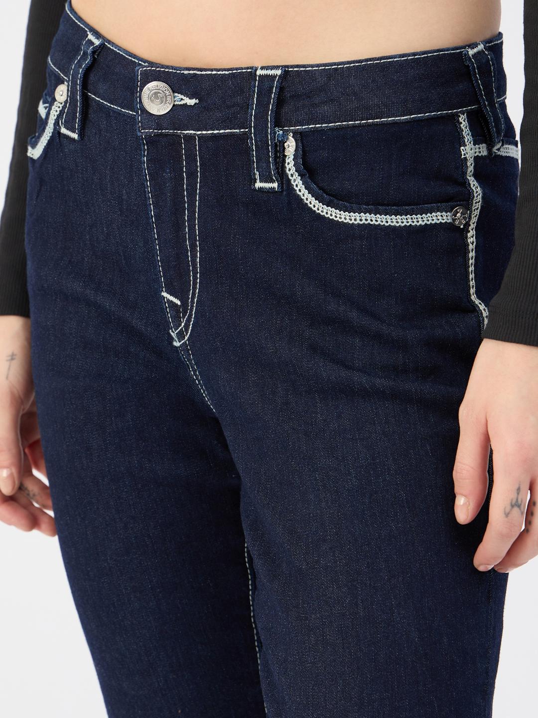 True Religion Womens SN Jennie Skinny Fit Blue Mid Rise Jeans