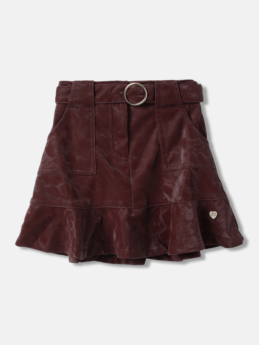 Blue Giraffe Girls Solid Regular Fit Skirt