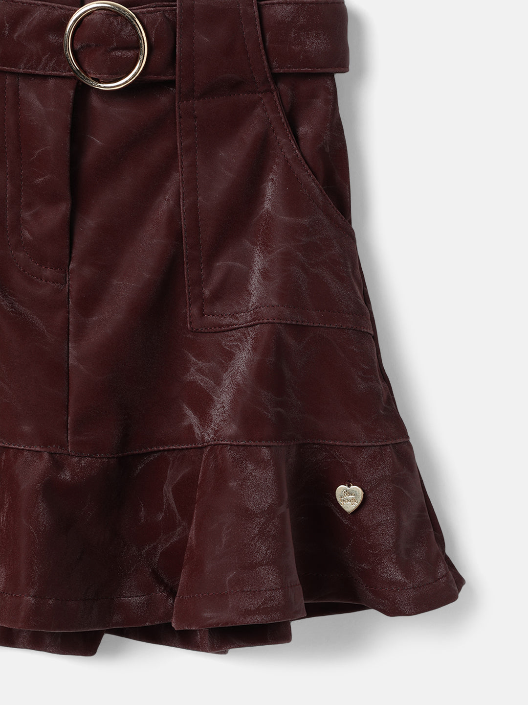 Blue Giraffe Girls Solid Regular Fit Skirt