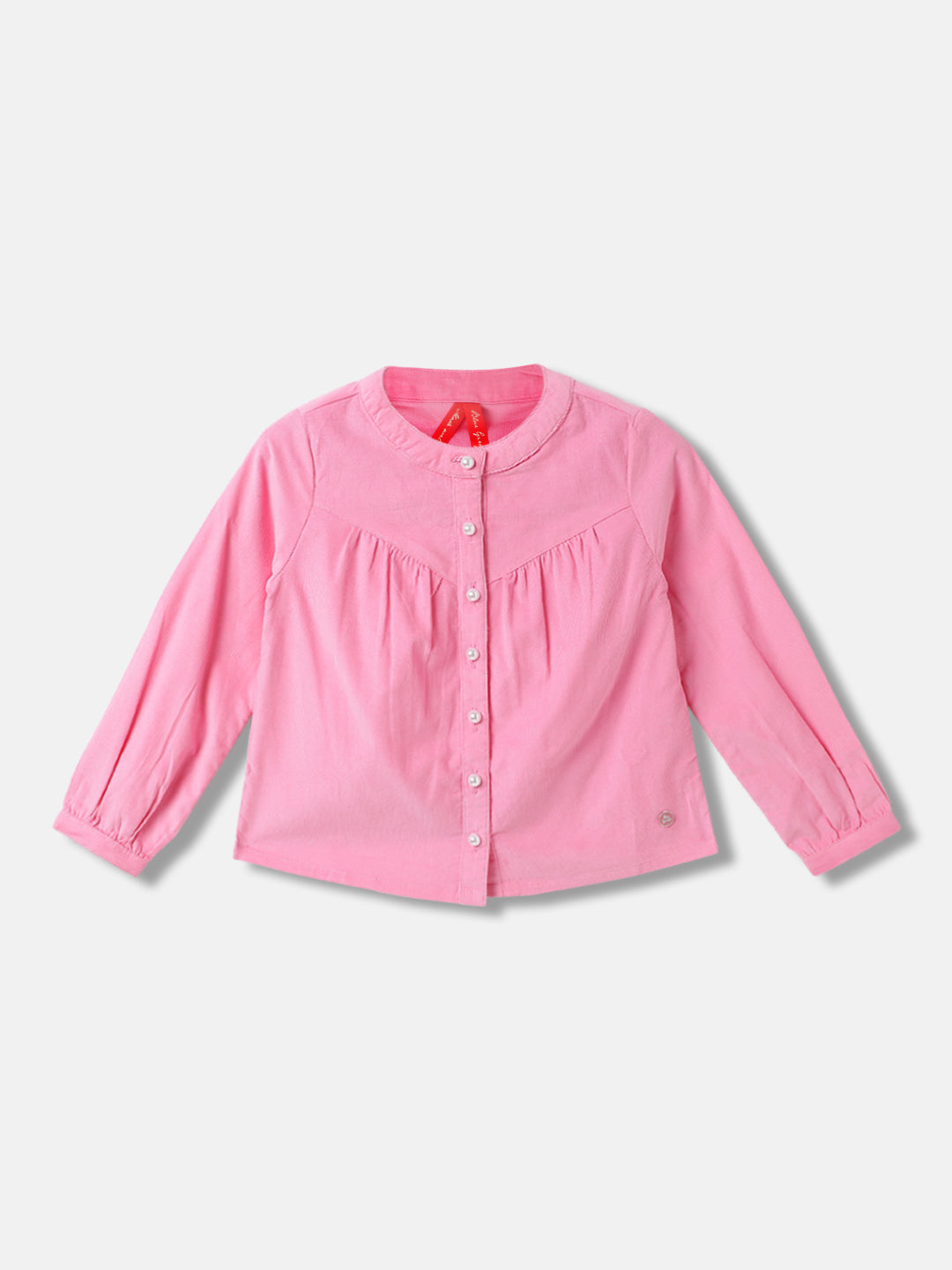 Blue Giraffe Girls Solid Full Sleeves Top