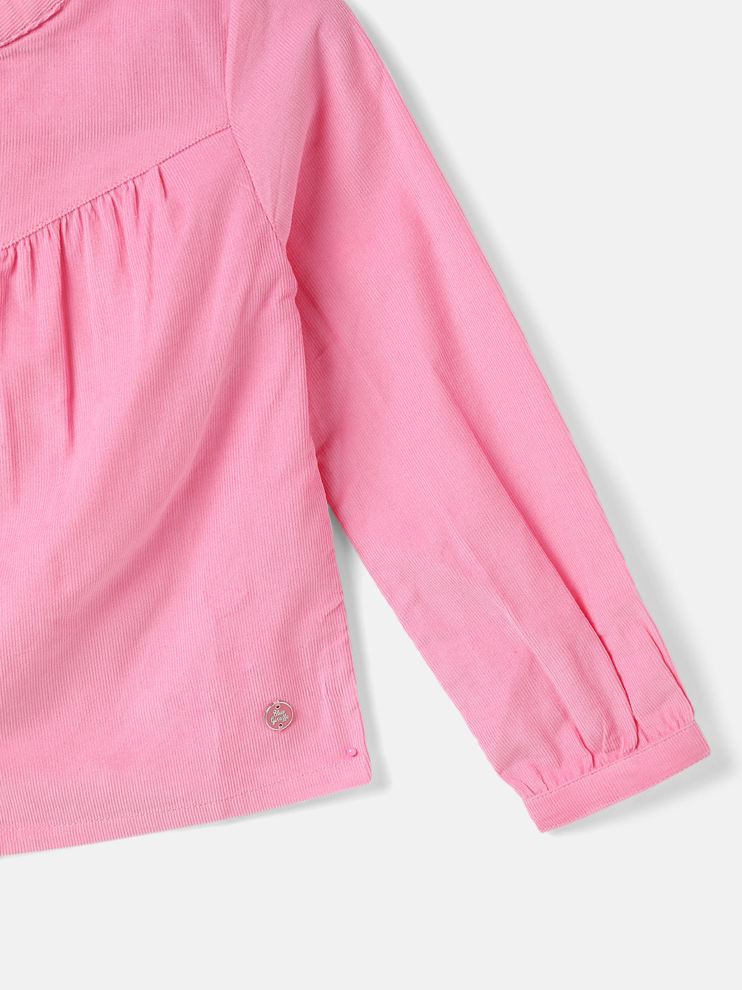 Blue Giraffe Girls Solid Full Sleeves Top