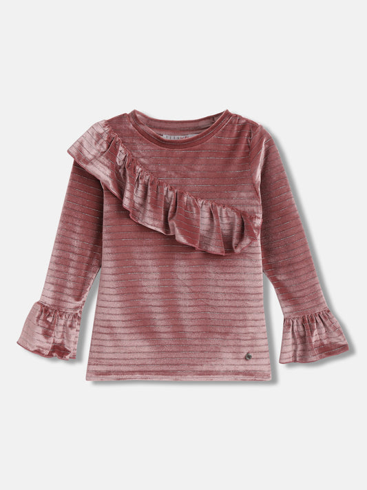 Elle Kids Pink Regular Fit T-Shirt
