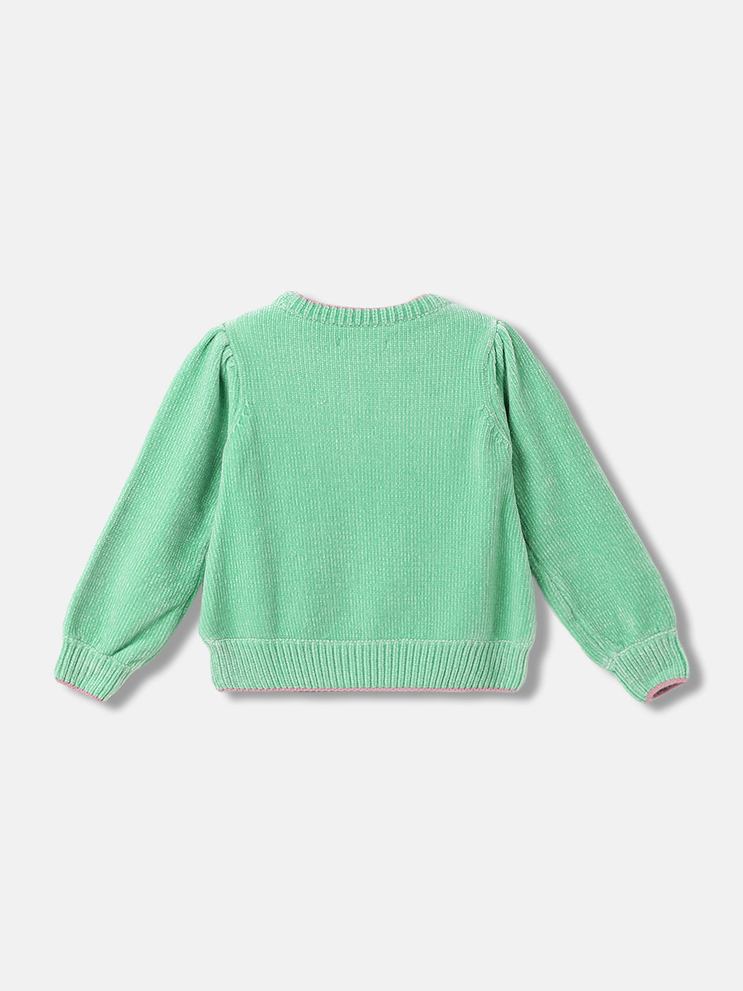 Elle Girls Embroidered Round Neck Full Sleeves Sweater