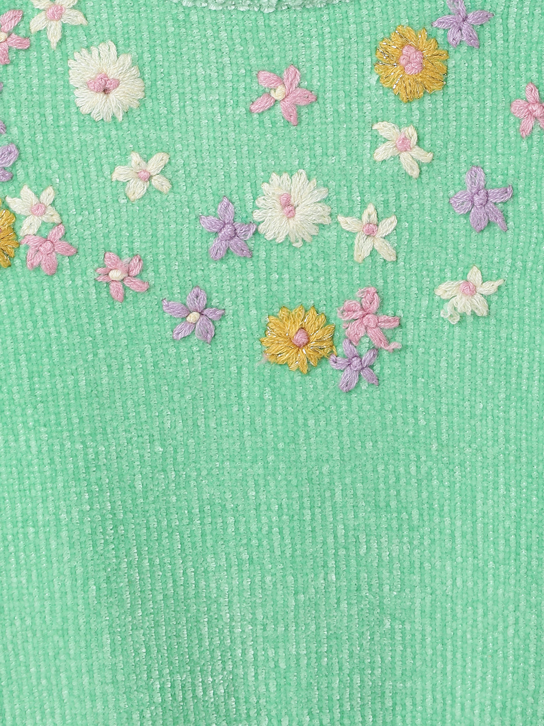 Elle Girls Embroidered Round Neck Full Sleeves Sweater