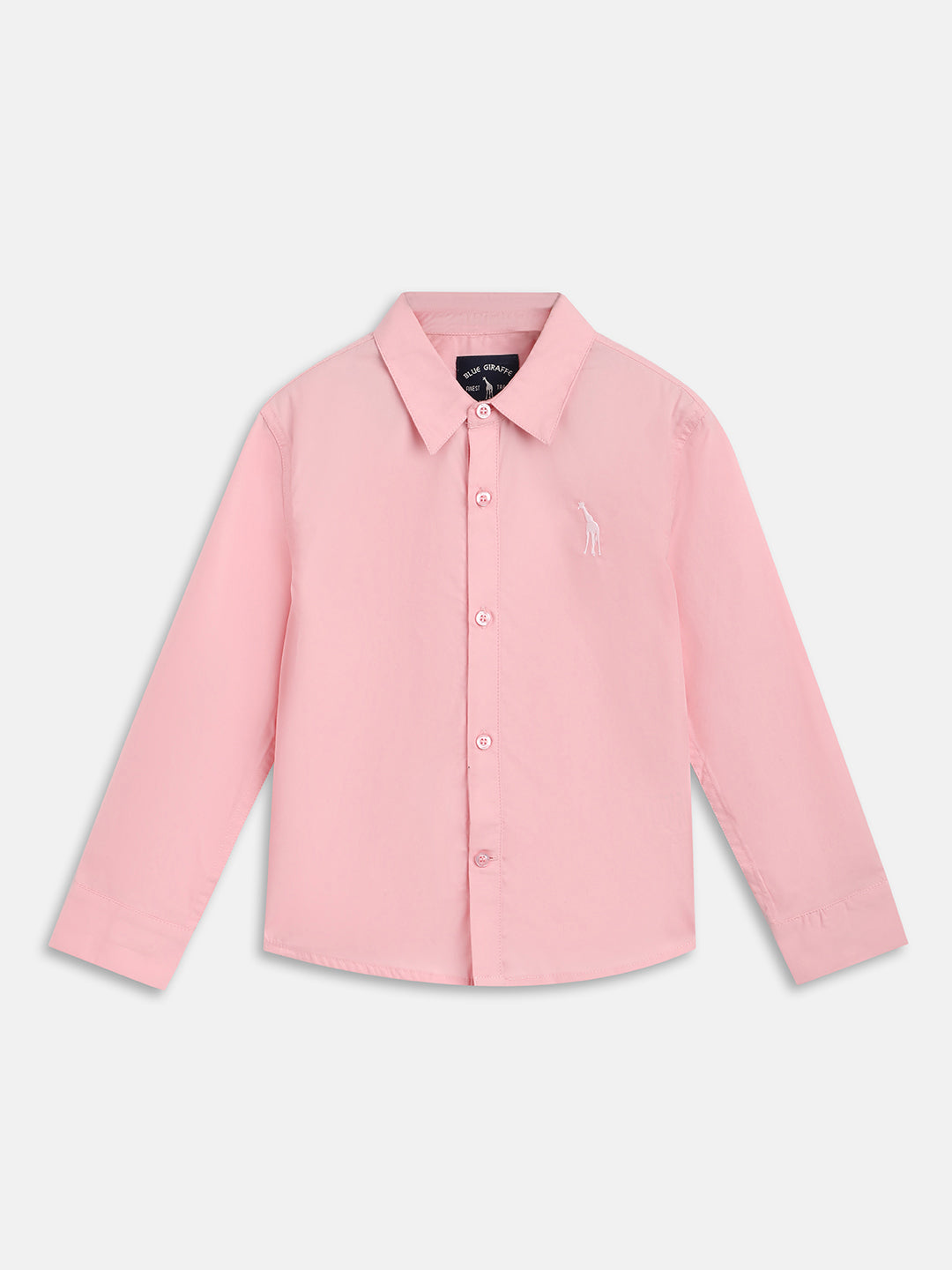 Blue Giraffe Kids Pink Regular Fit Shirt