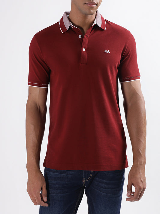 Lindbergh Red Regular Fit Polo T-Shirt