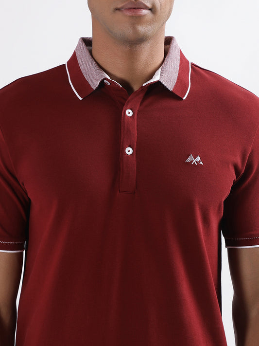 Lindbergh Red Regular Fit Polo T-Shirt
