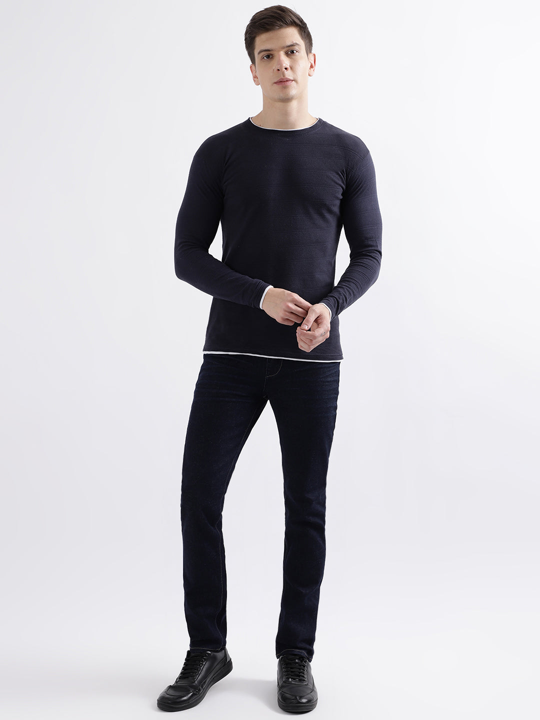 Lindbergh Men Blue Solid Slim Fit Jeans