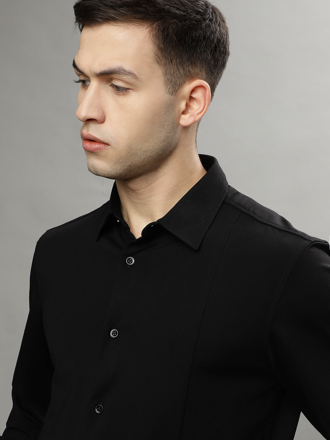 Iconic Black Fashion Slim Fit Shirt