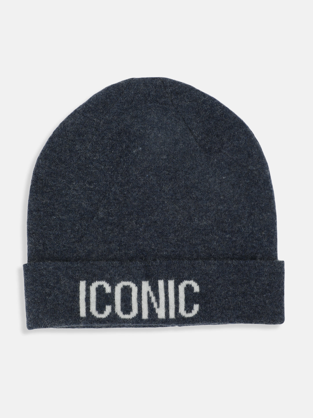 Iconic Women Navy Blue Solid Cap