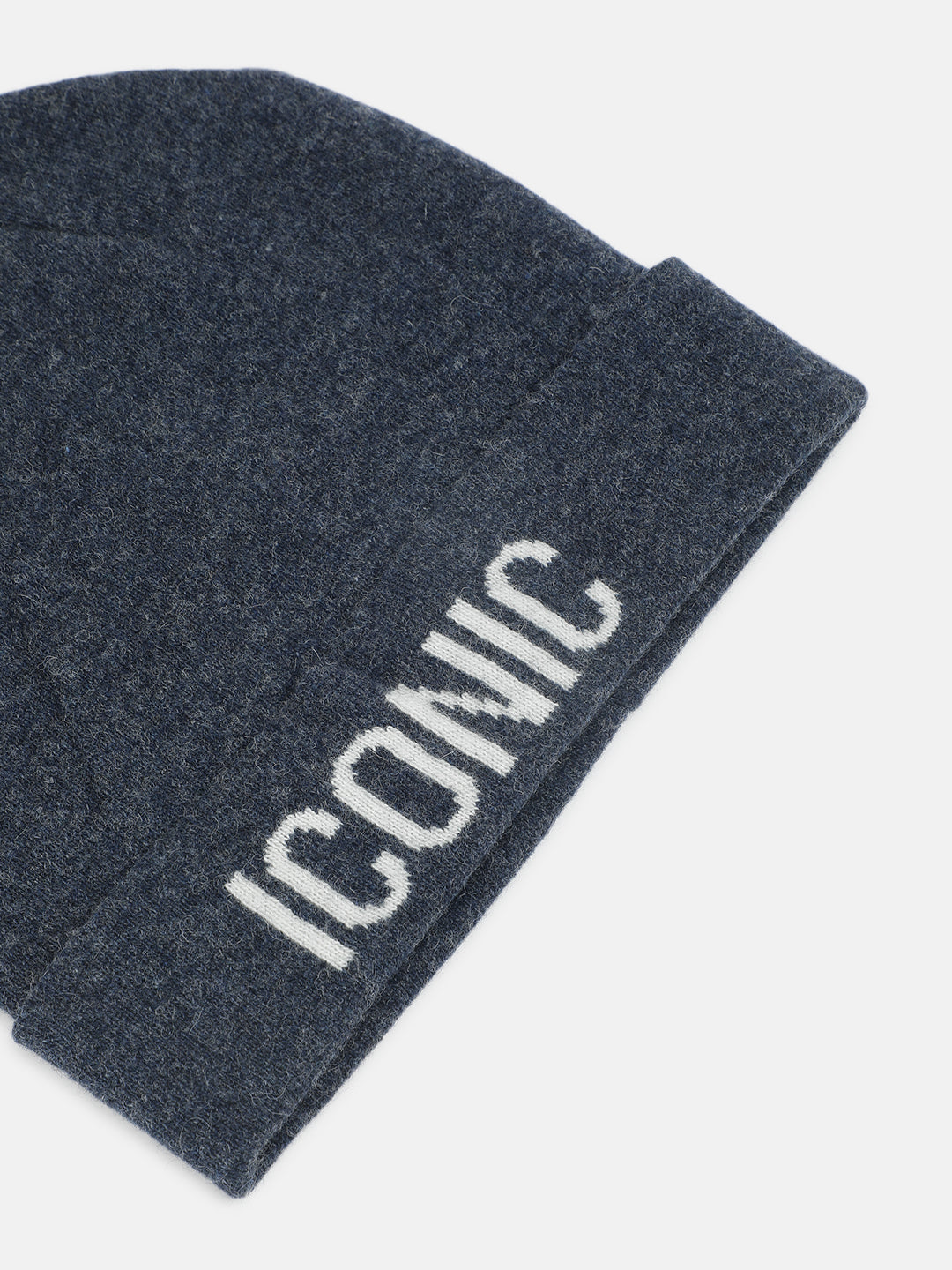 Iconic Women Navy Blue Solid Cap