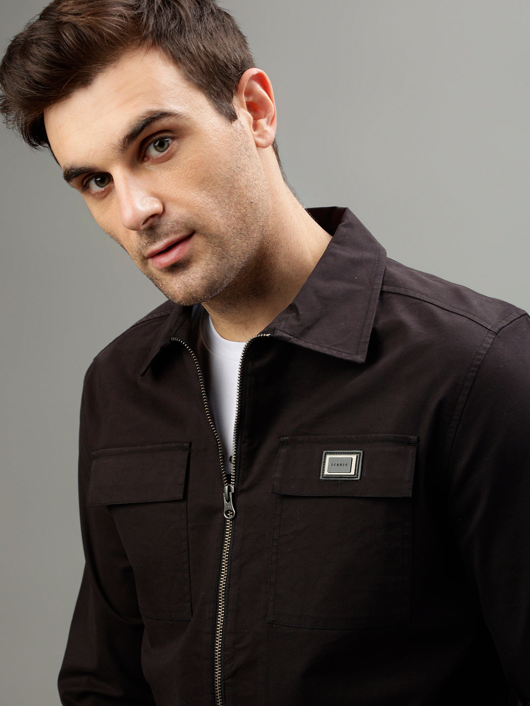 Iconic Black Fashion Regular fit Shirt