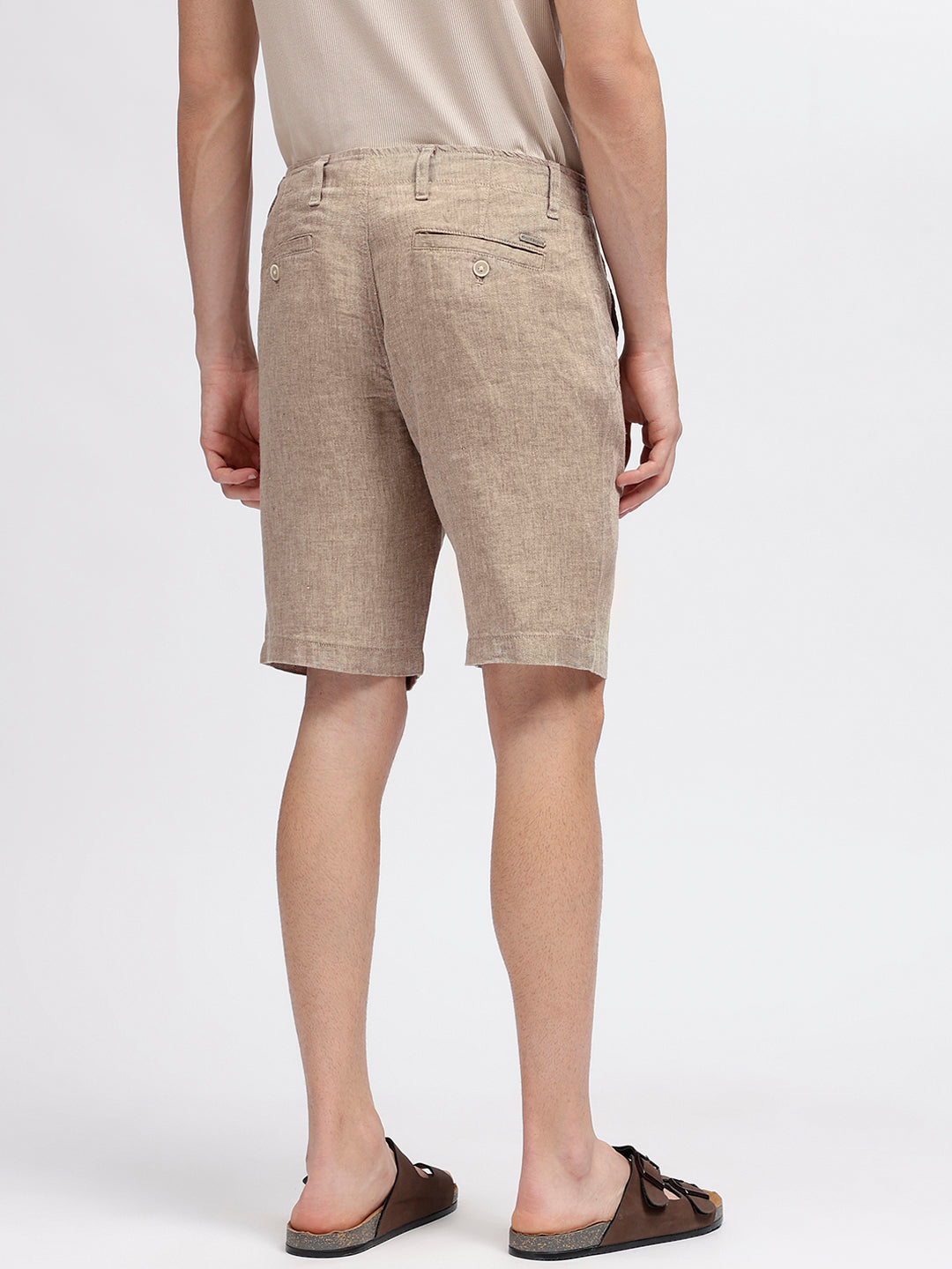 Bruun & Stengade Men Brown Solid Regular Fit Shorts
