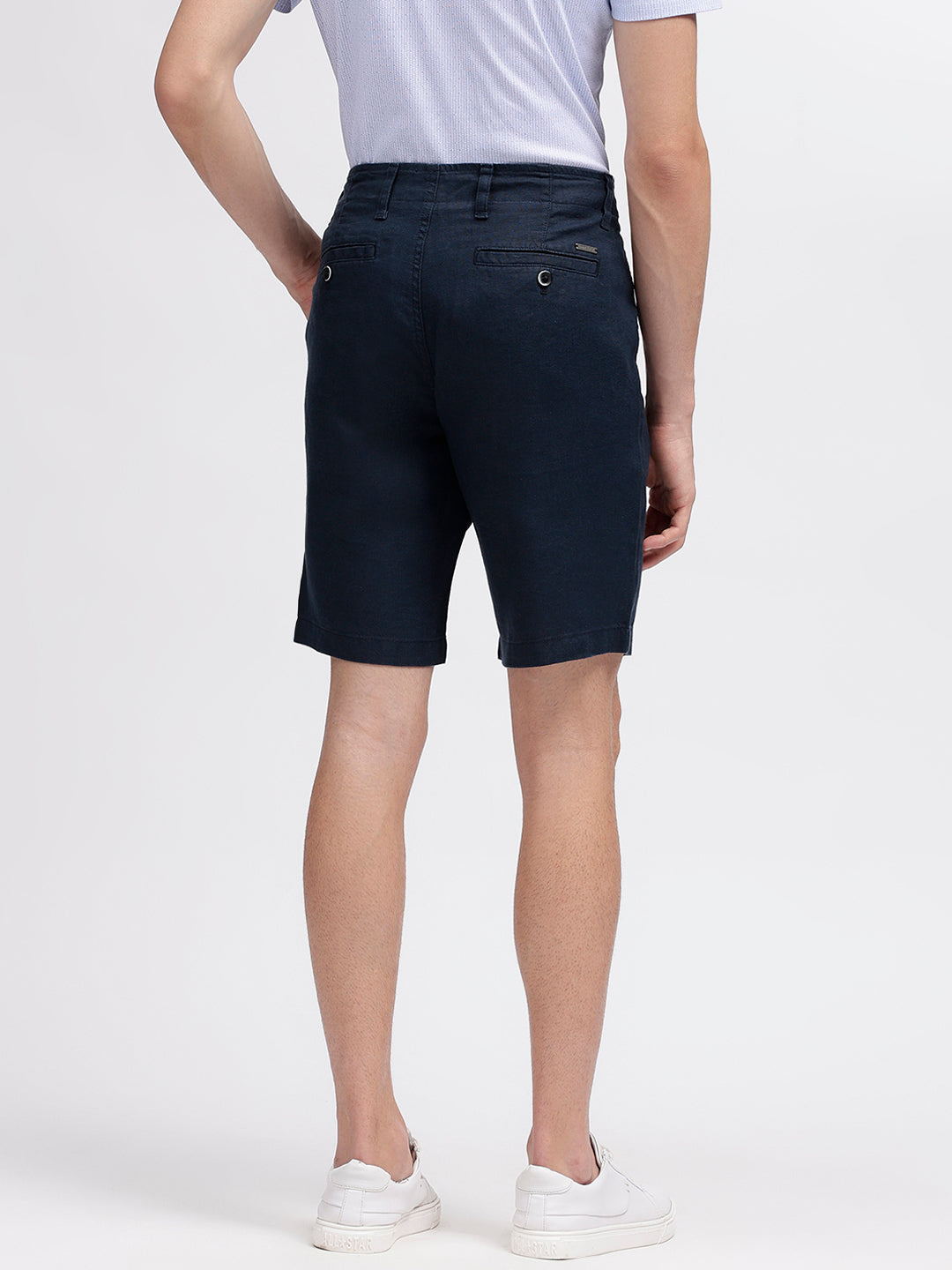 Bruun & Stengade Men Blue Solid Regular Fit Shorts