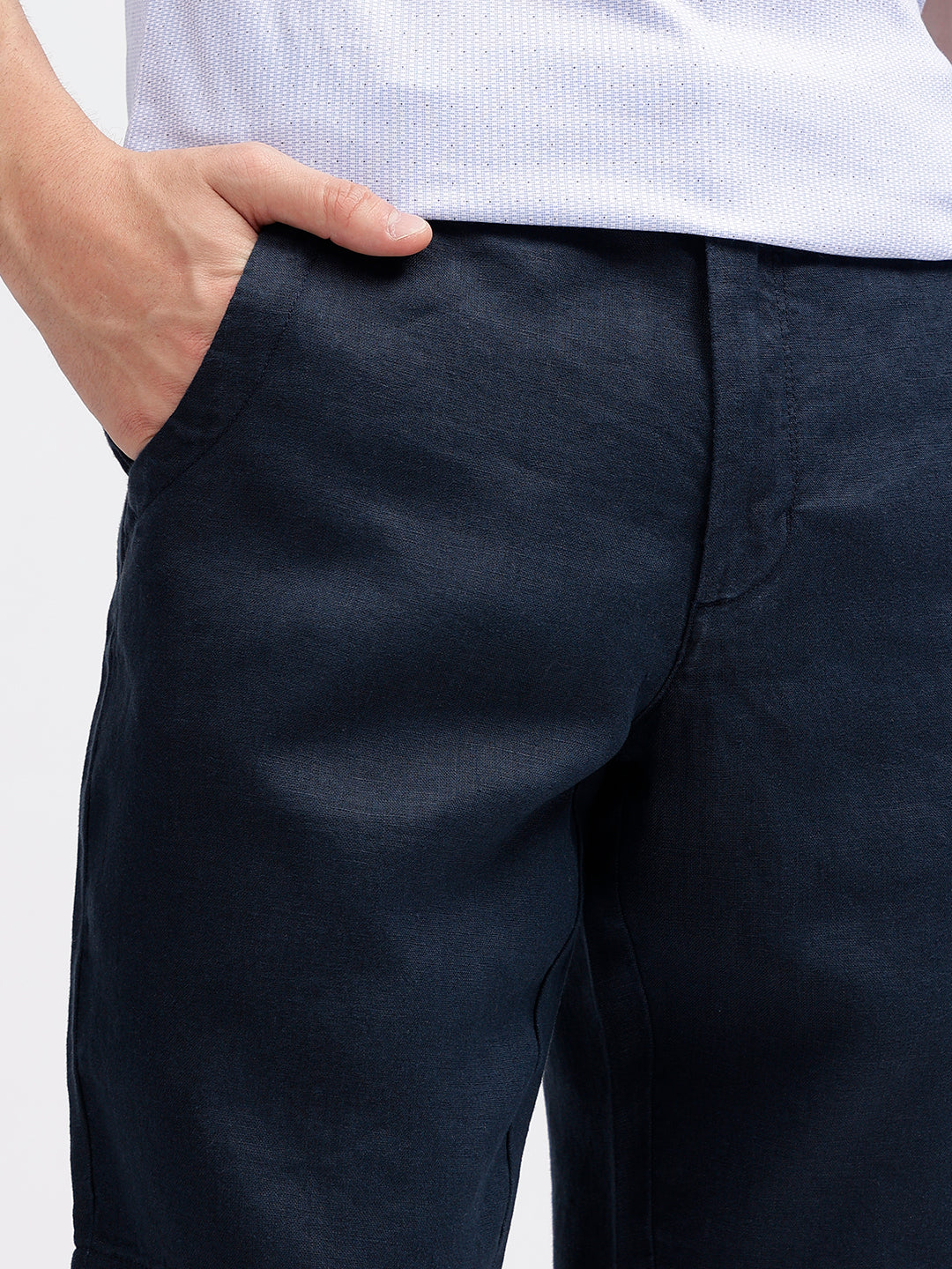 Bruun & Stengade Men Blue Solid Regular Fit Shorts