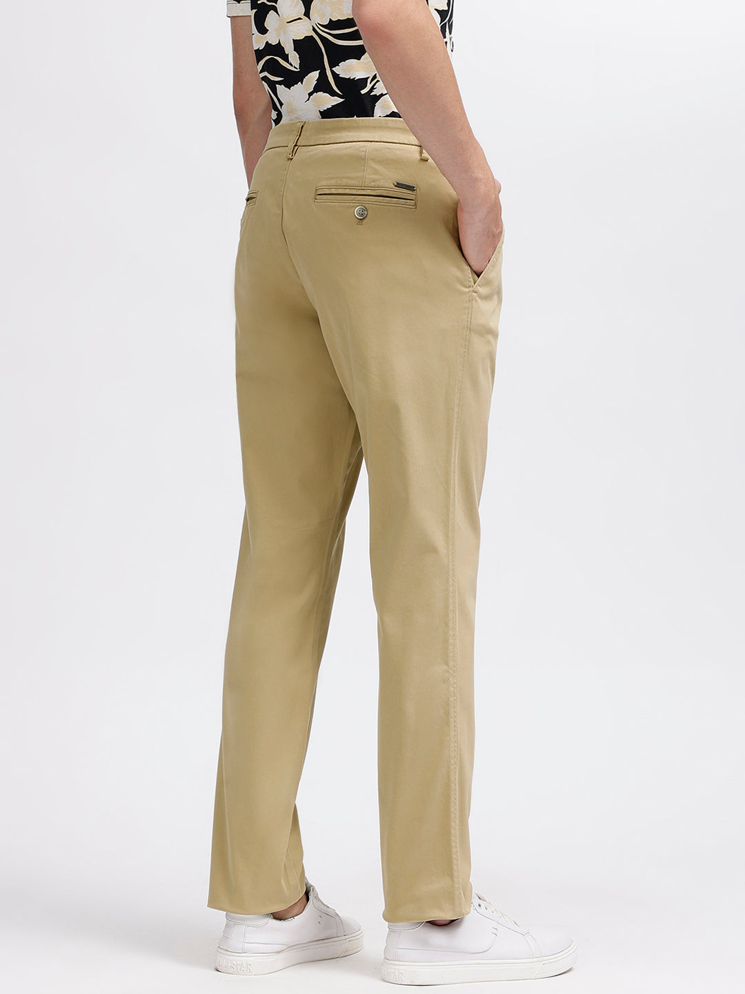 Bruun & Stengade Men Beige Solid Regular Fit Trouser