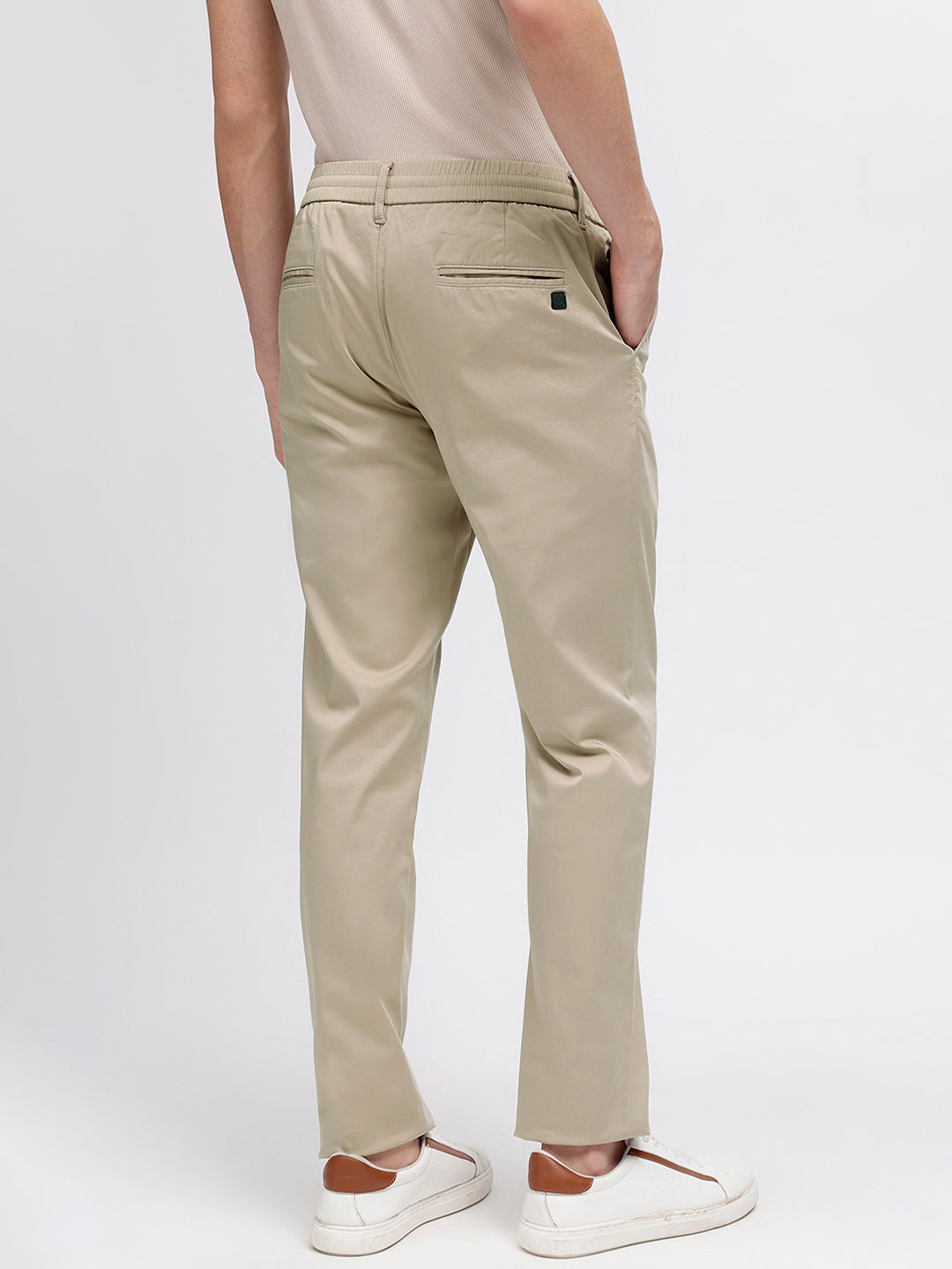 Bruun & Stengade Men Beige Solid Regular Fit Trouser
