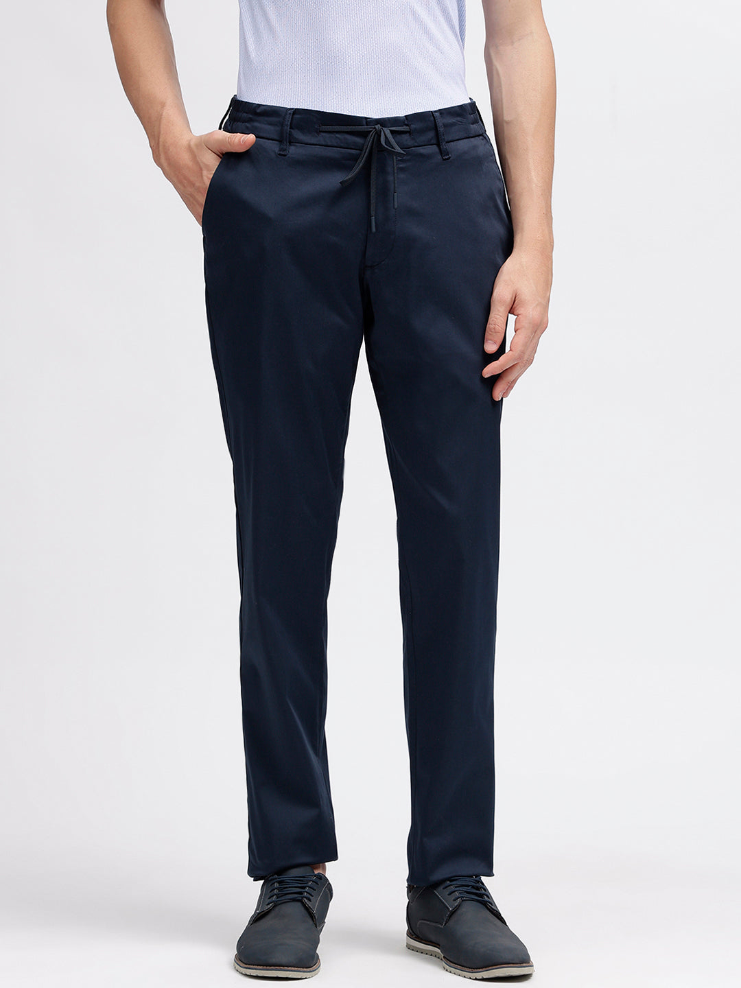 Bruun & Stengade Men Blue Solid Regular Fit Trouser