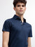 Bruun & Stengade Men Navy Blue Solid Polo Collar Short Sleeves T-Shirt