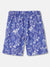 Blue Giraffe Boys Blue Printed Regular Fit Mid-Rise Shorts