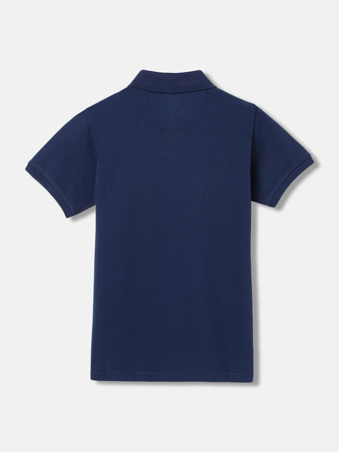 Blue Giraffe Boys Navy Blue Solid Polo Collar Short Sleeves T-Shirt