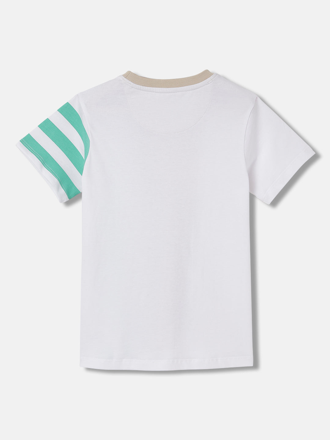 Blue Giraffe Boys Multi Colour Blocked Round Neck Short Sleeves T-Shirt