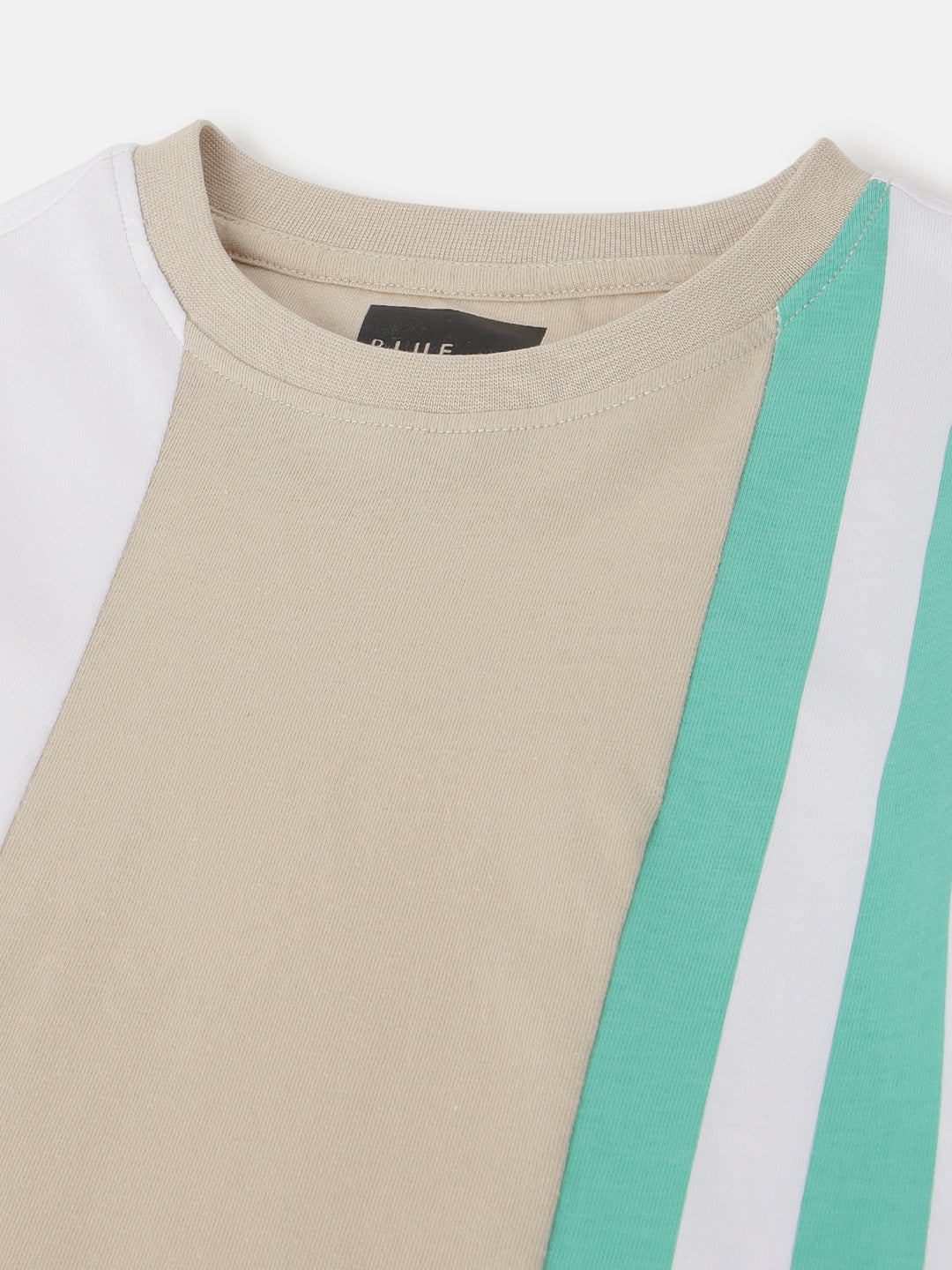 Blue Giraffe Boys Multi Colour Blocked Round Neck Short Sleeves T-Shirt