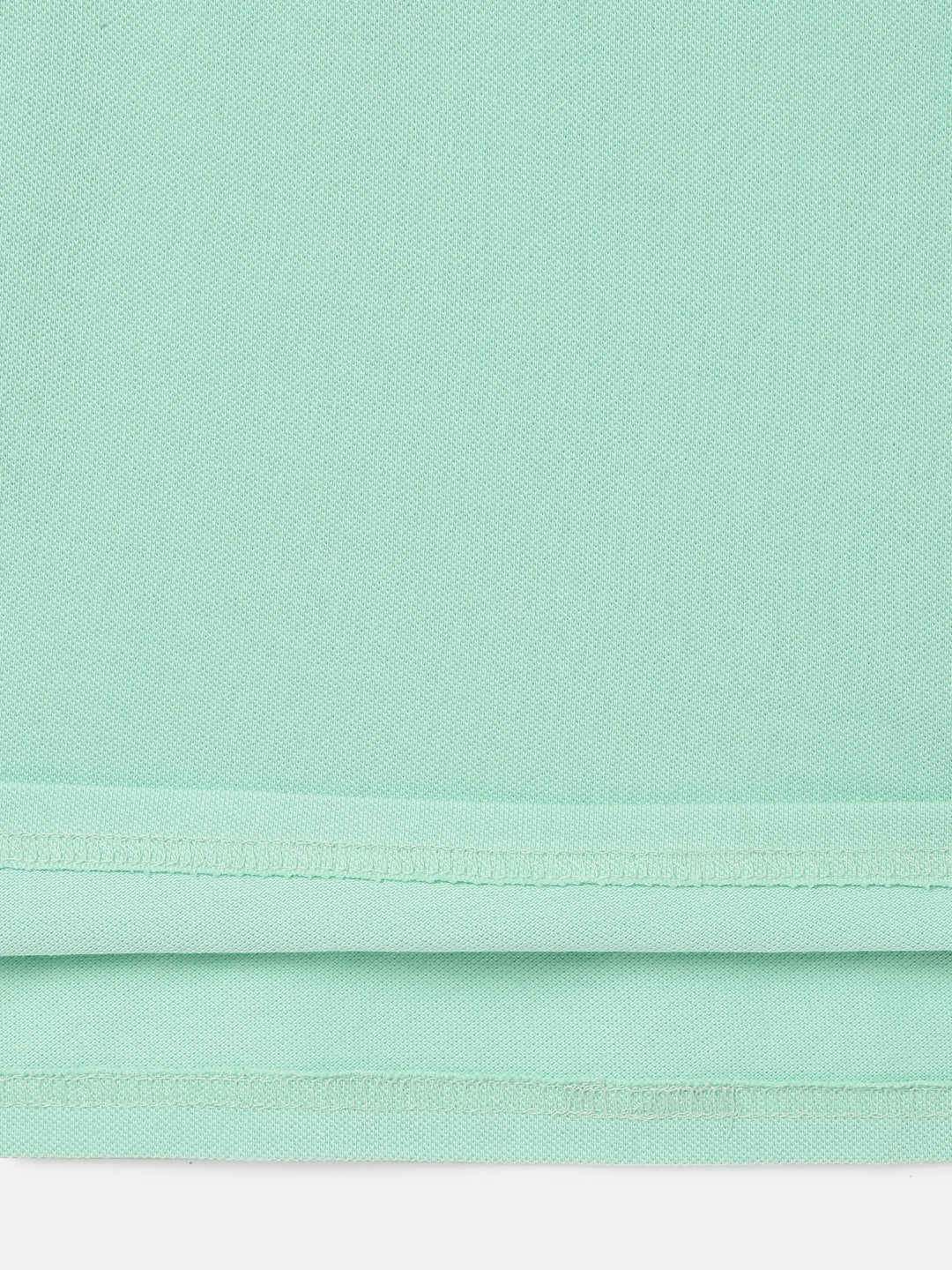 Blue Giraffe Boys Green Solid Polo Collar Short Sleeves T-Shirt